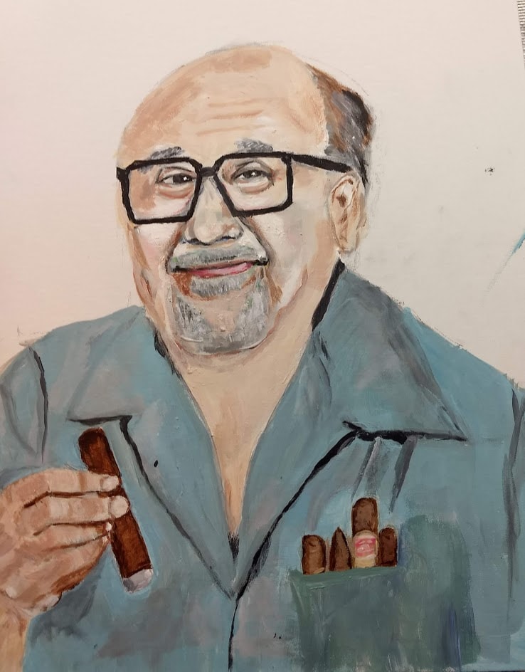Danny DeVito portrait painting