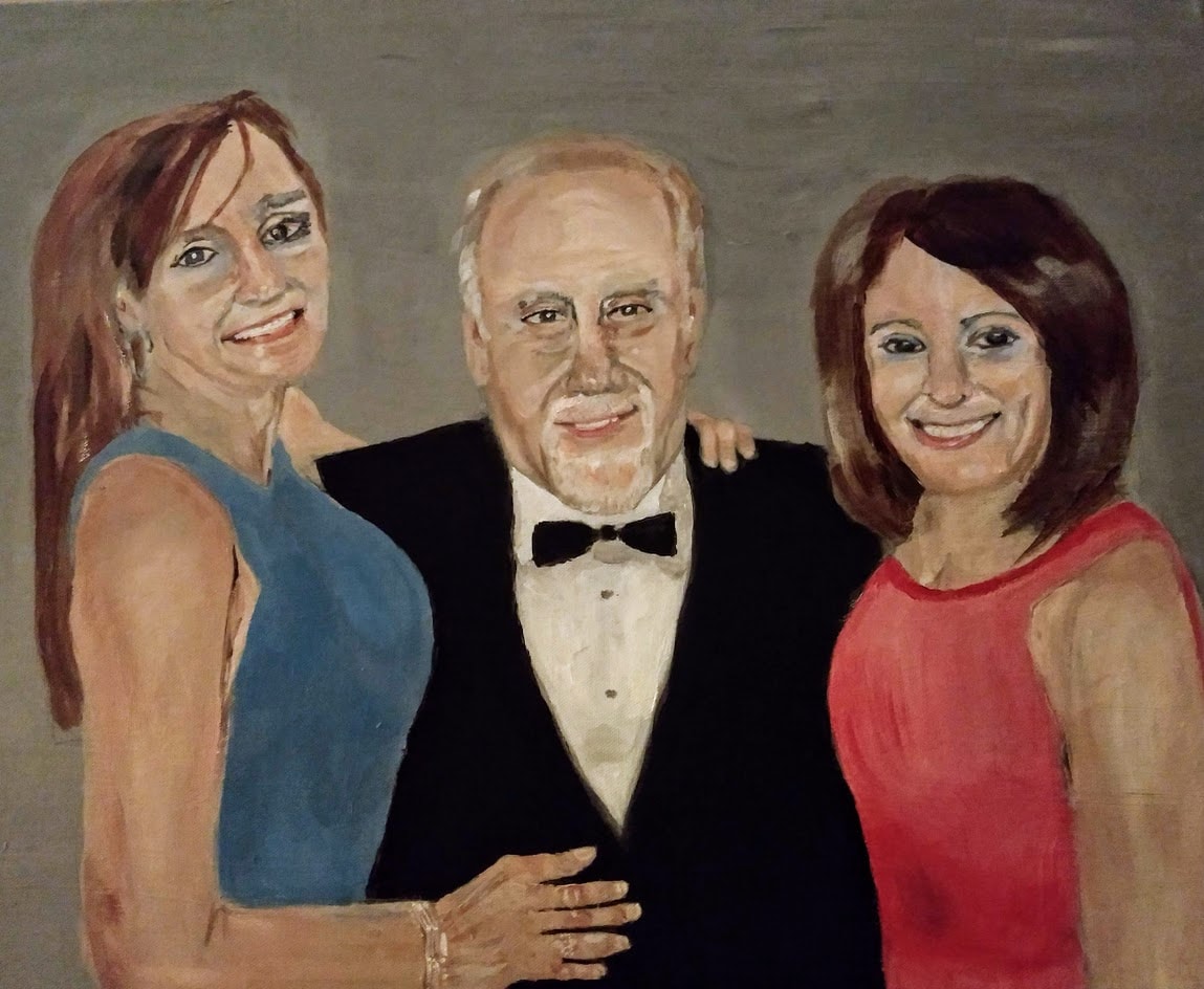 Father and Two Daughters