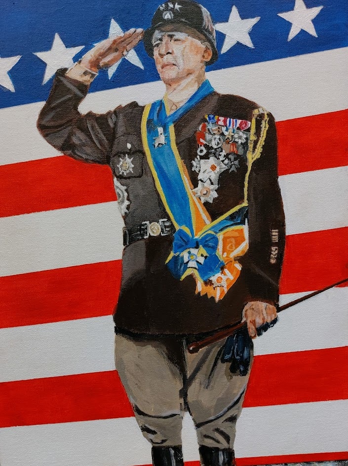 George Patton portrait painting