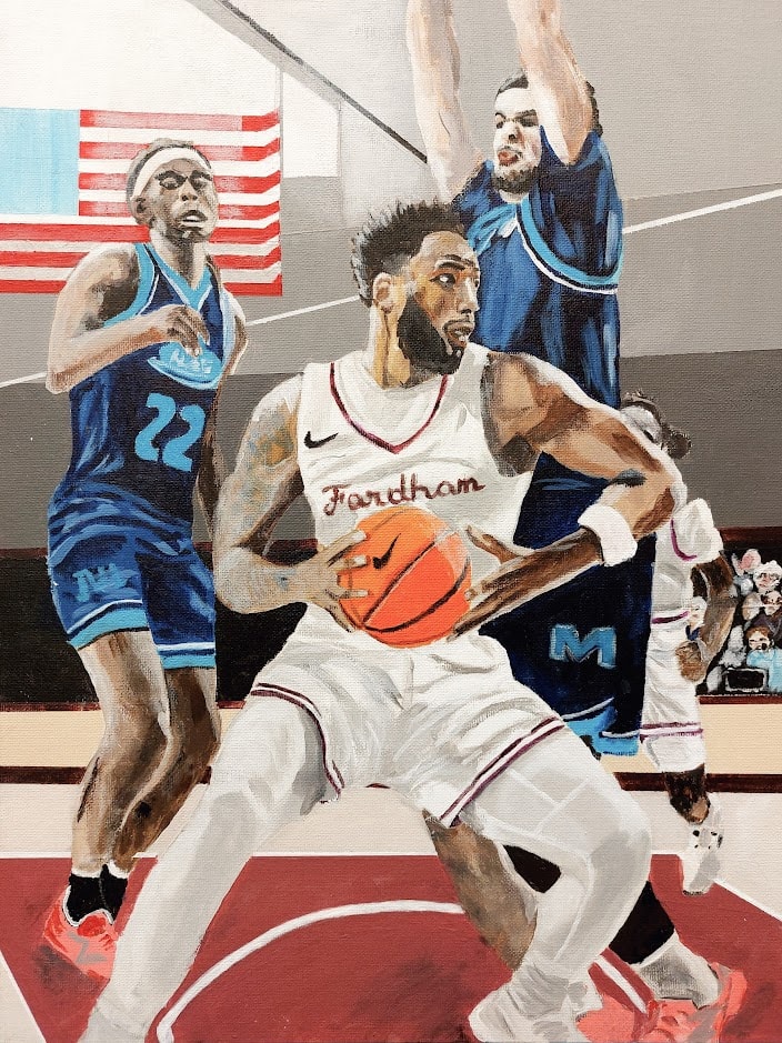 Great Game basketball painting