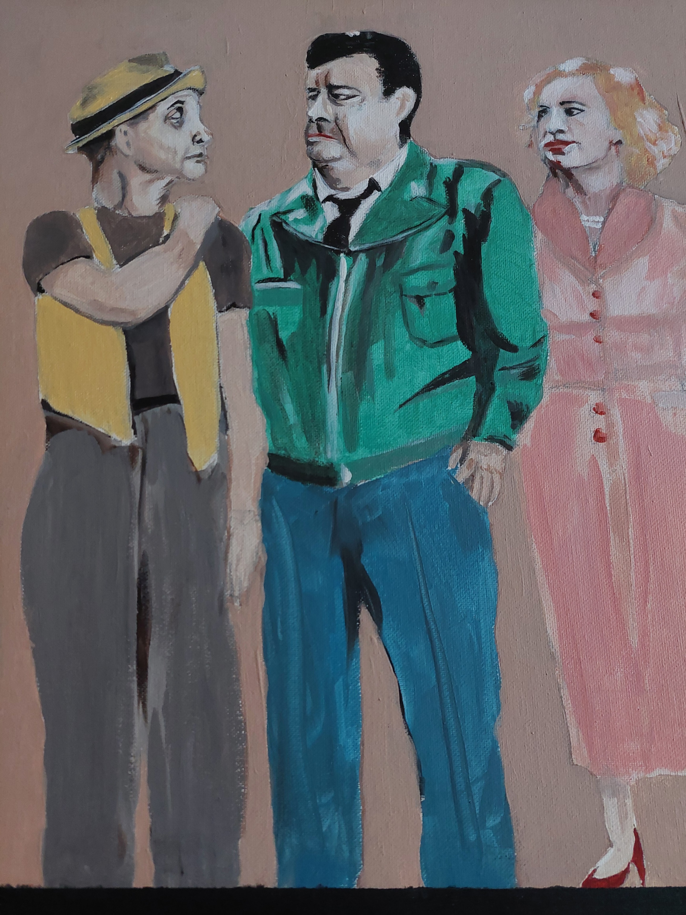 The Honeymooners portrait painting
