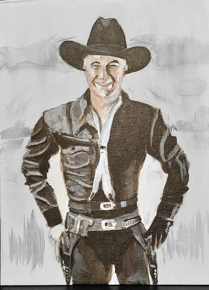 Hopalong Cassidy portrait painting