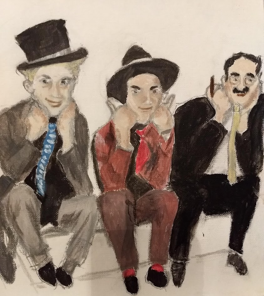 Marx Brothers portrait painting