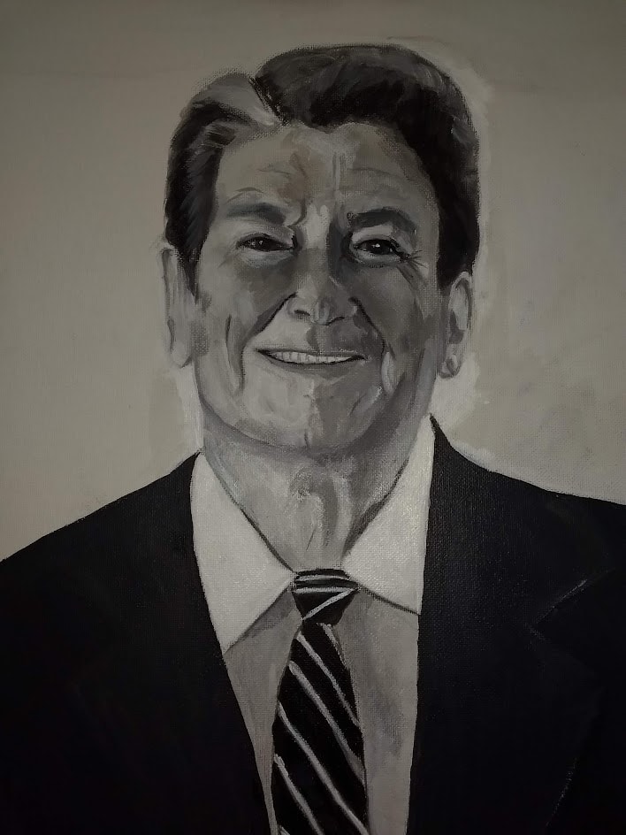 Ronald Reagan portrait painting